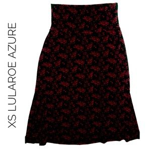XS LuLaRoe Azure Black with Roses